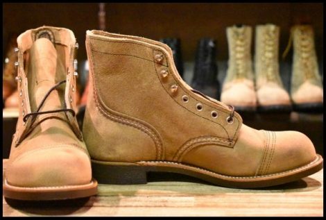 【8.5D 箱付 未使用 22年】レッドウィング 8083 アイアンレンジャー ミュールスキナー スエード 編み上げ ブーツ redwing 8113 HOPESMORE