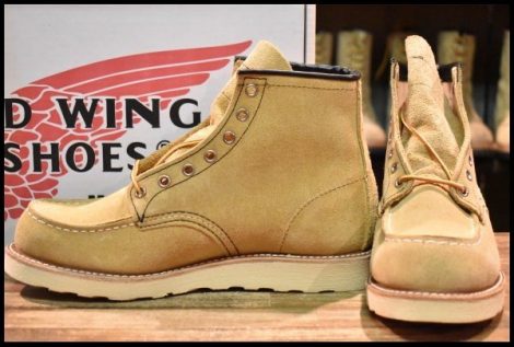 【8.5E 箱付 未使用 犬タグ復刻 18年】レッドウィング 8173 スエード アイリッシュセッター ラフアウト モックトゥ ブーツ HOPESMORE