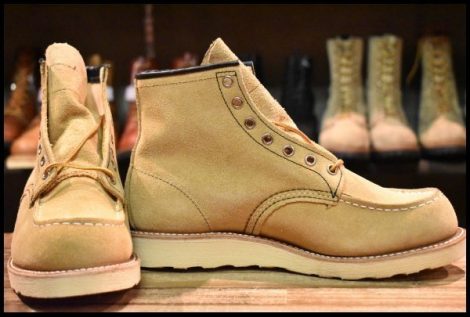 【8.5E 箱付 未使用 犬タグ復刻 18年】レッドウィング 8173 スエード アイリッシュセッター ラフアウト モックトゥ ブーツ HOPESMORE