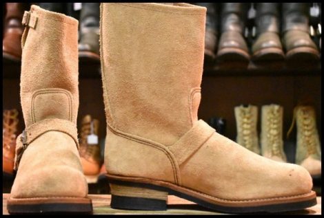 【8D 未使用 18年】レッドウィング 9269 スエード エンジニア ブーツ タン ブルハイド ラフアウト redwing 8268 HOPESMORE