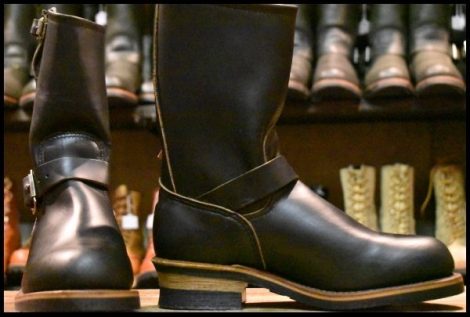 【7.5D DEAD PT91プリント 96年】レッドウィング 2268 エンジニア ブラッククローム スチールトゥ プルオン ブーツ redwing HOPESMORE