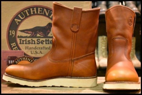 【8E 箱付 DEAD 緑犬タグ 犬刻印 97年】レッドウィング 866 ペコス 茶 オロイジナル ブラウン プルオン ブーツ redwing pecos HOPESMORE