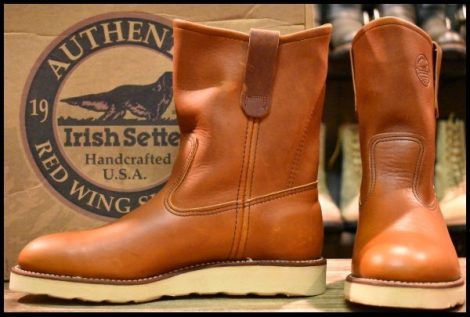 【6.5E 箱付 DEAD 緑犬タグ 犬刻印 97年】レッドウィング 866 ペコス 茶 オロイジナル ブラウン プルオン ブーツ redwing pecos HOPESMORE