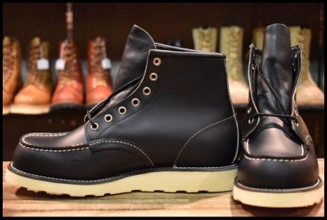 【7.5E DEAD 犬タグ 98年】レッドウィング 8179 アイリッシュセッター 黒 ブラッククローム モックトゥ ブーツ redwing HOPESMORE