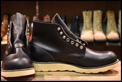 【9D 箱付 DEAD 犬タグ 98年】レッドウィング 8165 アイリッシュセッター 黒 ブラッククローム プレーントゥ ブーツ redwing HOPESMORE