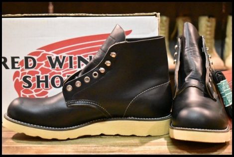 【9D 箱付 DEAD 犬タグ 98年】レッドウィング 8165 アイリッシュセッター 黒 ブラッククローム プレーントゥ ブーツ redwing HOPESMORE