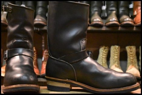 【10D 良品 PT91刺繍】レッドウィング 2268 エンジニア ブラッククローム スチールトゥ プルオン ブーツ redwing HOPESMORE
