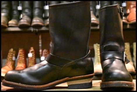 【11D 良品 08年】レッドウィング 2268 エンジニア 黒 ブラッククローム スチールトゥ ブーツ redwing HOPESMORE