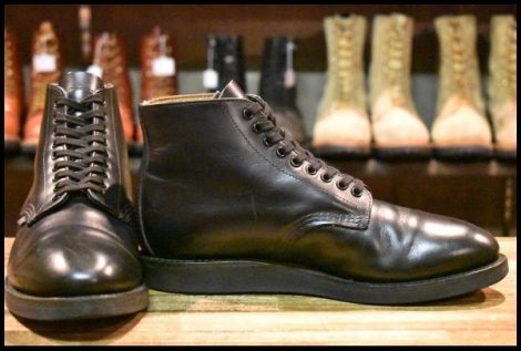 【7.5D 美品 15年】レッドウィング 9197 ポストマン 黒 ブラック シャパラル プレーントゥ レースアップ ブーツ redwing HOPESMORE