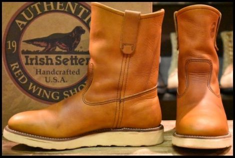 【6.5E 箱付 良品 緑犬タグ 犬刻印 97年】レッドウィング 866 ペコス 茶 オロイジナル ブラウン プルオン ブーツ redwing pecos HOPESMORE