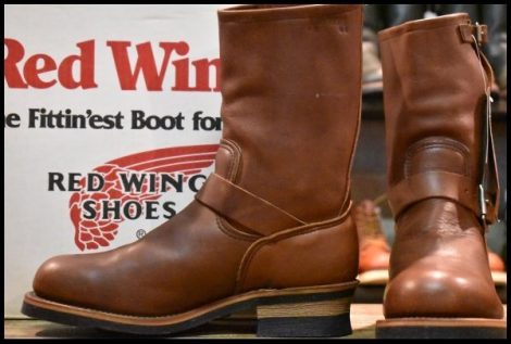 【8D 箱付 DEAD PT91プリント 94年2月刻印】レッドウィング 8269 エンジニア 茶 ブラウン スチールトゥ ブーツ redwing HOPESMORE