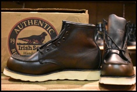 【9D 箱付 DEAD 犬刻印 ハワイブラック 97年】レッドウィング 875 アイリッシュセッター 黒 モックトゥ ブーツ redwing HOPESMORE