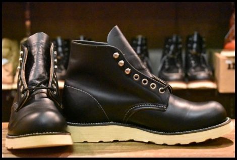 【7D 箱付 DEAD 犬タグ 98年】レッドウィング 8165 アイリッシュセッター 黒 ブラッククローム プレーントゥ ブーツ redwing HOPESMORE