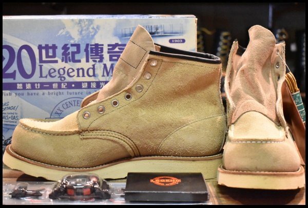 【8.5EE 箱付 DEAD 犬タグ LEGEND】レッドウィング 8173 スエード アイリッシュセッター タン ラフアウト モック ブーツ redwing HOPESMORE