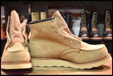 【8.5EE 箱付 DEAD 犬タグ LEGEND】レッドウィング 8173 スエード アイリッシュセッター タン ラフアウト モック ブーツ redwing HOPESMORE