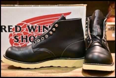 【7D 箱付 DEAD 犬タグ 98年】レッドウィング 8165 アイリッシュセッター 黒 ブラッククローム プレーントゥ ブーツ redwing HOPESMORE