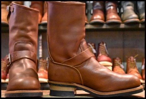 【8D 箱付 DEAD PT91プリント 94年2月刻印】レッドウィング 8269 エンジニア 茶 ブラウン スチールトゥ ブーツ redwing HOPESMORE