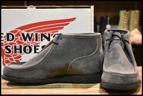 【8EEE 箱付 DEAD BEAMS別注 01年】レッドウィング 8892 ワラビー スエード グレー 灰色 短靴 レースアップ ブーツ redwing HOPESMORE
