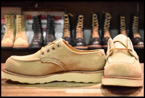 【7D DEAD 羽タグ 90’S】レッドウィング 8105 スエード オックスフォード タンラフアウト モックトゥ 短靴 ブーツ redwing HOPESMORE