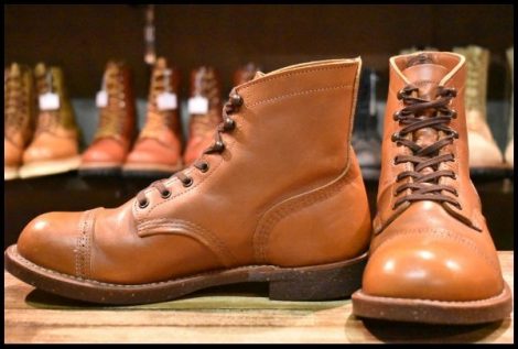 【8D 良品 16年】レッドウィング 8011 アイアンレンジ マンソン ホワイト アッシュセトラー キャップトゥ ブーツ redwing HOPESMORE