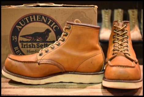 【8E 箱付 良品 犬刻印】レッドウィング 875 アイリッシュセッター 茶 オロイジナル モックトゥ 編み上げ ブーツ redwing HOPESMORE