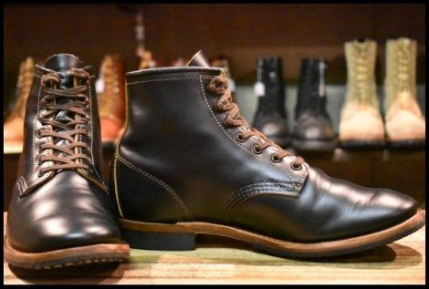 【8D 箱付 良品 24年】レッドウィング 9060 ベックマン ブラッククローンダイク 黒 茶芯 フラットボックス ブーツ redwing HOPESMORE