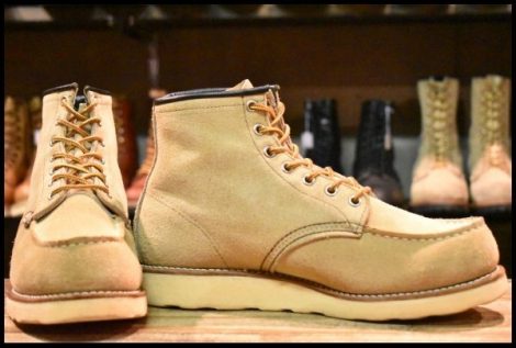 【8E 良品 犬タグ 99年】レッドウィング 8173 スエード アイリッシュセッター タン ラフアウト モックトゥ ブーツ redwing HOPESMORE