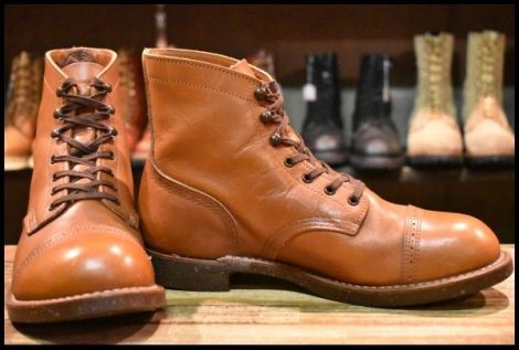 【8D 良品 16年】レッドウィング 8011 アイアンレンジ マンソン ホワイト アッシュセトラー キャップトゥ ブーツ redwing HOPESMORE