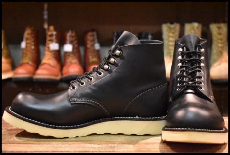 【7.5D 美品 08年】レッドウィング 8165 アイリッシュセッター 黒 ブラッククローム プレーントゥ 編み上げ ブーツ redwing HOPESMORE