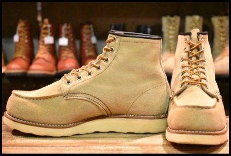 【8E 良品 犬タグ 99年】レッドウィング 8173 スエード アイリッシュセッター タン ラフアウト モックトゥ ブーツ redwing HOPESMORE