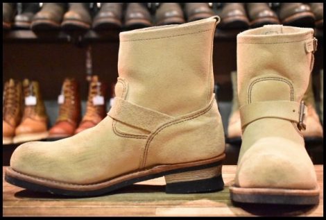 【10D 良品 13年】レッドウィング 2965 ショート スエードエンジニア ホーソーンアビレーンラフアウト ブーツ redwing HOPESMORE