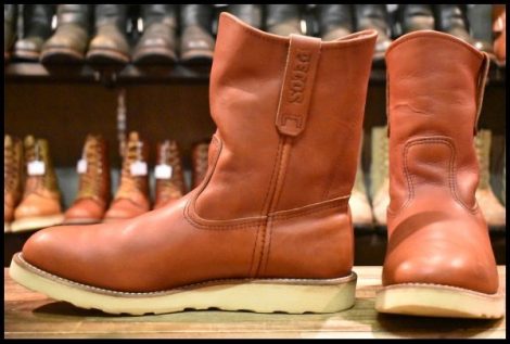 【10E 良品 11年】レッドウィング 8866 ペコス 赤茶 オロラセット クッションソール ブーツ redwing pecos HOPESMORE