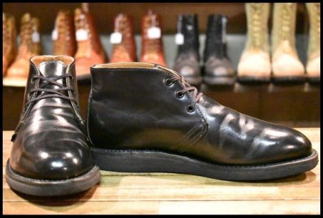 【7D 良品 10年】レッドウィング 9196 ポストマン チャッカ 黒 ブラック シャパラル 短靴 ローカット 編み上げ ブーツ redwing HOPESMORE