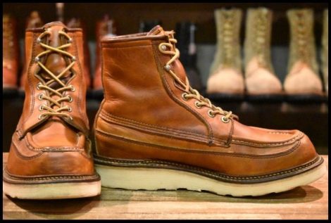 【7.5E 良品 50周年限定 犬タグ】レッドウィング 1953 アイリッシュセッター オロイジナル 茶 モック 編み上げ ブーツ redwing HOPESMORE