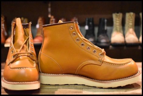 【7.5E 箱付 未使用 13年】レッドウィング 9875 アイリッシュセッター ゴールドラセット モックトゥ 編み上げ ブーツ redwing HOPESMORE