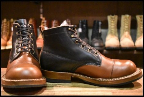 【8.5F 箱付 美品】WHITE’S ホワイツ セミドレス 2332LC-700 ブラウン×ブラック トゥキャップ ビブラム705ダブル ブーツ HOPESMORE