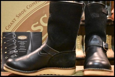 【7.5E 良品 05年】WESCO ウエスコ カスタムボス ブラック×ブラックラフアウト 黒スエード ビブラム1010 ブーツ BOSS HOPESMORE
