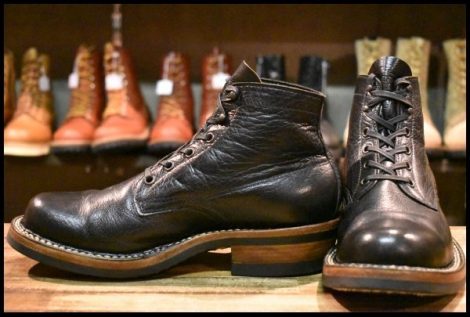 【7.5E 良品】WHITE’S ホワイツ セミドレス ブラック ウォーターバッファロー ビブラム700 レザーライニング 編み上げ ブーツ HOPESMORE