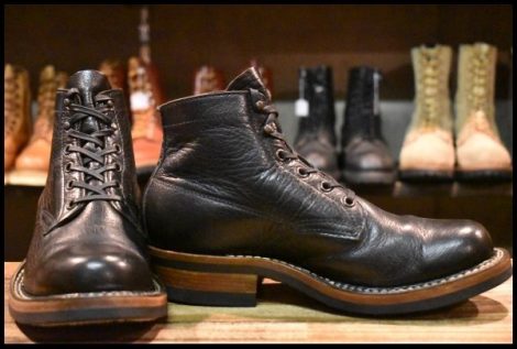 【7.5E 良品】WHITE’S ホワイツ セミドレス ブラック ウォーターバッファロー ビブラム700 レザーライニング 編み上げ ブーツ HOPESMORE