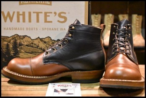 【8.5F 箱付 美品】WHITE’S ホワイツ セミドレス 2332LC-700 ブラウン×ブラック トゥキャップ ビブラム705ダブル ブーツ HOPESMORE