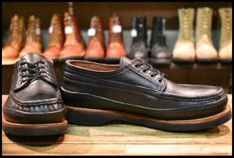 【8.5E 美品】RUSSELL MOCCASIN ラッセルモカシン オネイダ オックスフォード ブラック ダブルモカシン ダブルバンプ ブーツ HOPESMORE