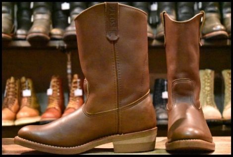【9D 良品 08年】レッドウィング 1155 ペコス 茶 ブラウン ベルバリタン ロング プルオン ブーツ redwing pecos HOPESMORE