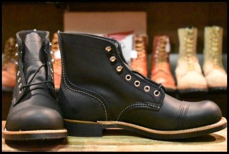 【7.5D 箱付 未使用 24年】レッドウィング 8084 アイアンレンジャー ブラックハーネス 黒 キャップトゥ ブーツ redwing HOPESMORE