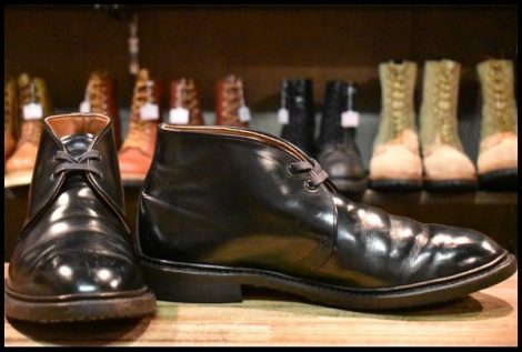 【11D 良品 16年】レッドウィング 9096 キャバリー チャッカ ブラック エスカイヤ 黒 短靴 編み上げ ブーツ redwing HOPESMORE