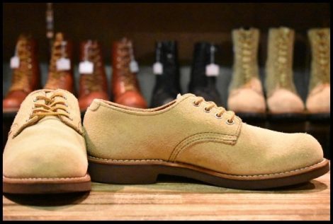 【7.5D 良品 13年】レッドウィング 8057 スエード オックスフォード ホーソーン ラフアウト フォアマン 短靴 ブーツ redwing HOPESMORE