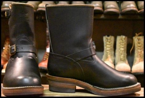 【9? 良品 旧ロゴ SCARECROW別注】WESCO ウエスコ カスタムボス ブラック 黒 ビブラム700ダブルミッド スケアクロウ ブーツ HOPESMORE