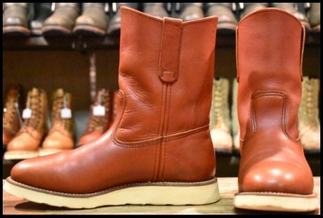【7.5D 良品 緑犬タグ 95年】レッドウィング 866 ペコス オロラセット 赤茶 クッションソール ブーツ redwing pecos HOPESMORE