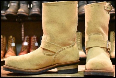 【8D 良品 13年】レッドウィング 8268 スエード エンジニア ホーソーンアビレーン ラフアウト スチールトゥ ブーツ redwing HOPESMORE
