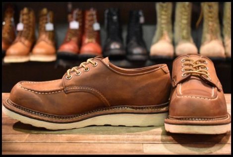 【7D 美品 17年】レッドウィング 8095 オックスフォード 茶 ブラウン モックトゥ ラフ＆タフ ローカット ブーツ redwing HOPESMORE