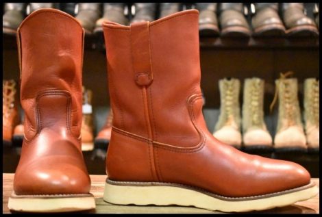 【7.5D 良品 緑犬タグ 95年】レッドウィング 866 ペコス オロラセット 赤茶 クッションソール ブーツ redwing pecos HOPESMORE